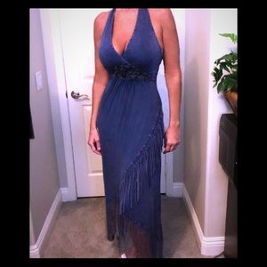 T-Party Halter Fringe Dress NWT